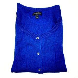 Express Royal Blue Cardigan Sweater